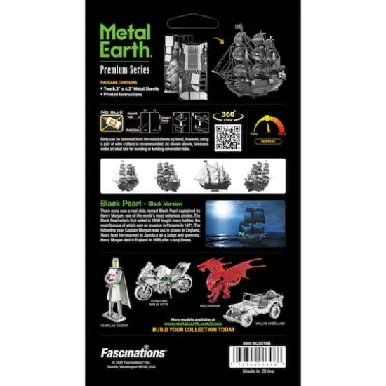 Metal Earth&reg; Premium Series Black Pearl Black Version Steel Model Kit {10}
