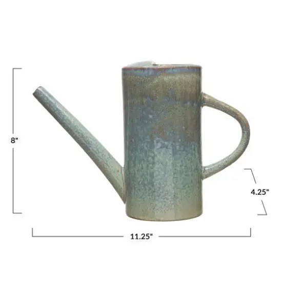 Hello Honey&reg; 8" Stoneware Watering Can with Reactive Glaze Finish {6}