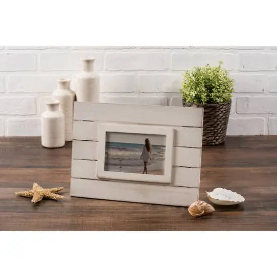 DII&reg; White Shiplap 4" x 6" Picture Frame {4}