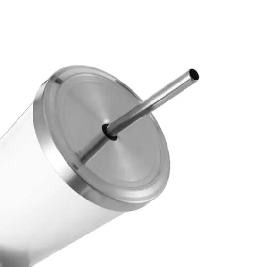 20oz. White Sublimation Tumbler with Straw by Make Market&reg; {4}