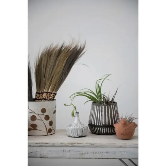 Hello Honey&reg; 8" Terra Cotta Bird Planter with Engraved Designs {8}