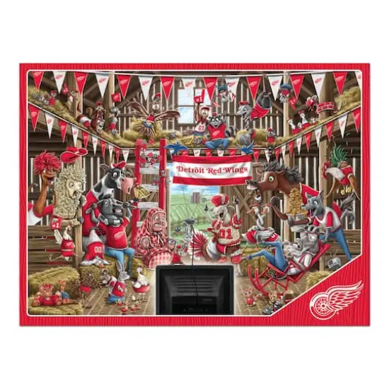 NHL Barnyard Fans 500 Piece Puzzle Detroit Red Wings {5}