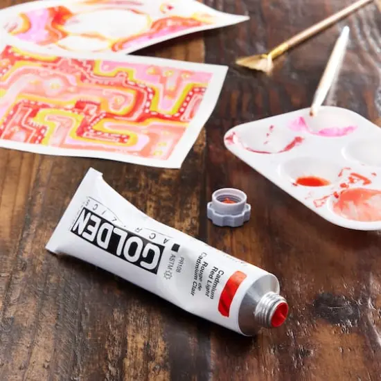 Golden&reg; 2oz. Heavy Body Acrylic Paint C PCadmium Red Light {3}