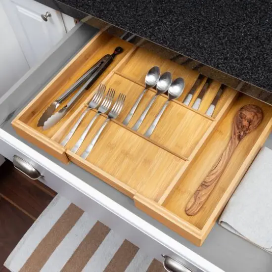 Honey Can Do Natural Adjustable Bamboo Drawer Organizer {3}