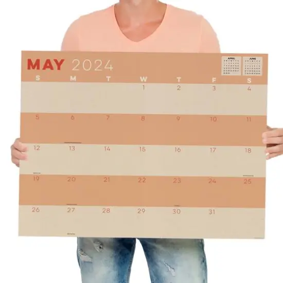 TF Publishing 2024 Kraft Large Desk Pad Monthly Blotter Calendar {6}