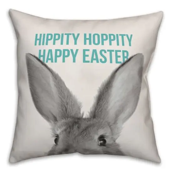 Hippity Hoppity Happy Easter Throw Pillow {1}