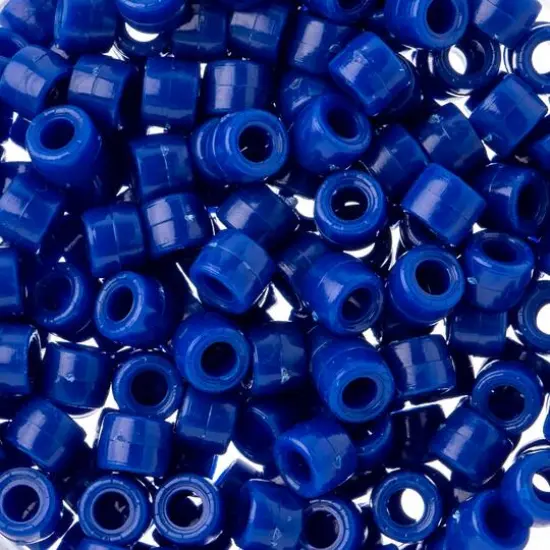 John Bead 6mm Opaque Plastic Mini Pony Beads, 1,000ct. Royal Blue {1}