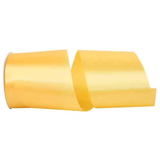 JAM Paper 4" x 50yd. Satin Allure Single Face Ribbon Baby Maize {1}