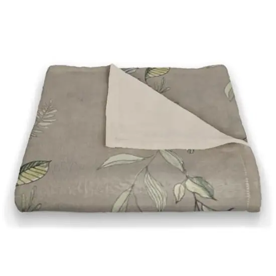 Vines Coral Fleece Blanket Gray {3}