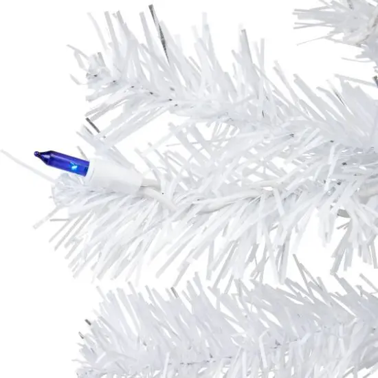 2ft. Pre-Lit White Iridescent Pine Artificial Christmas Tree, Blue Lights {3}
