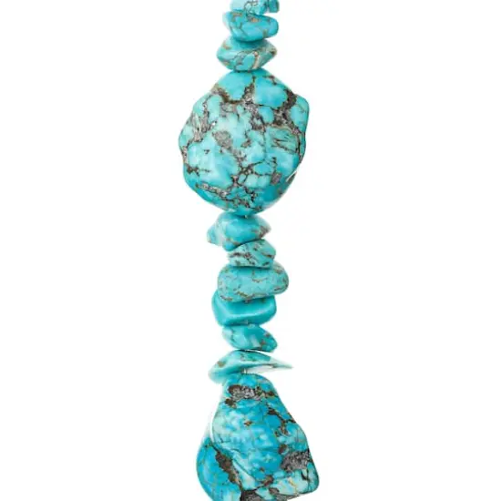 Turquoise Dyed Howlite Nugget Beads, 30mm by Bead Landing&trade; {1}