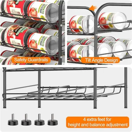 NEX&trade; 31" Black Freestanding 5-Tier Water Bottle Organizer {5}