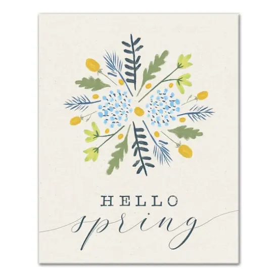 Hello Spring 16" x 20" Canvas Wall Art {1}