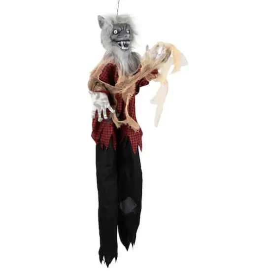 4ft. Animated Hanging Werewolf Halloween Decoration {5}