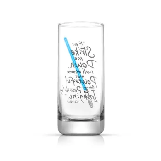 JoyJolt&reg; Star Wars&trade; 14.2oz. New Hope Obi-Wan Kenobi Blue Lightsaber Tall Drinking Glass, 2ct. {6}