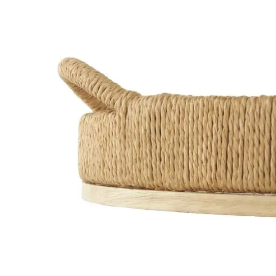 Brown Wood Tray with Wood Base Set {7}