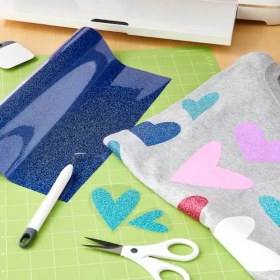 Siser&reg; Glitter Heat Transfer Vinyl, 36" Blue {3}