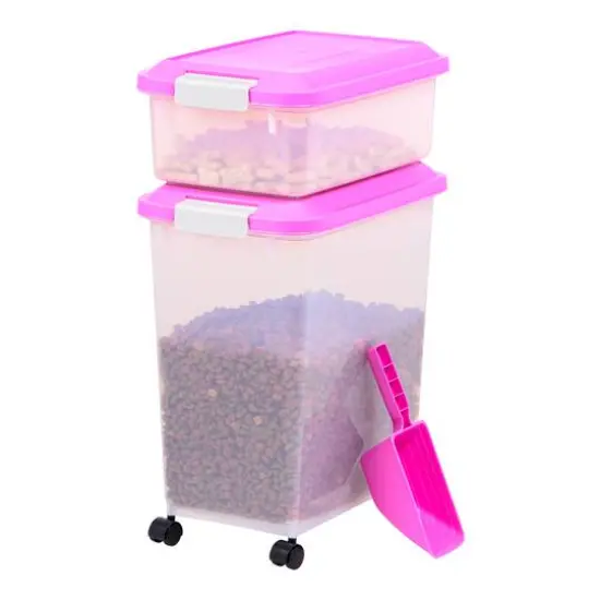 Iris&reg; Pink Airtight Container Set with Buckle Lids {11}