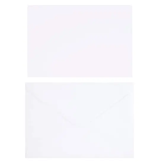 10 Sets of White Flat Cards & Envelopes by Recollections&trade;, 5" x 7" {3}