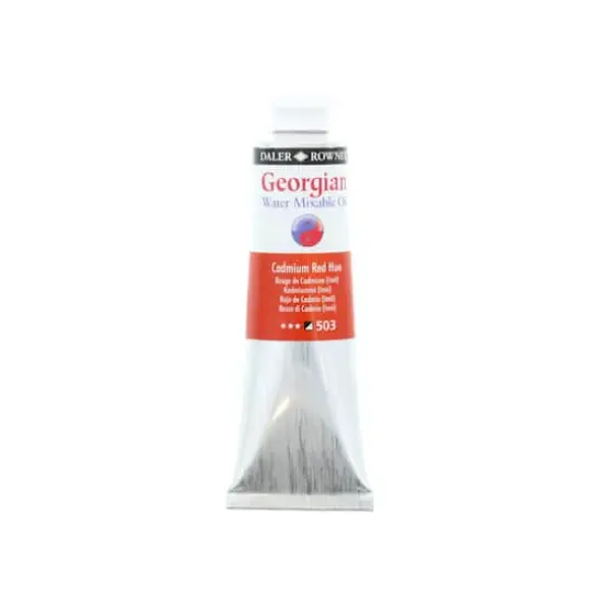 Daler-Rowney&reg; Georgian Water Mixable Oil Paint, 37mL 503 Cadmium Red Hue {1}