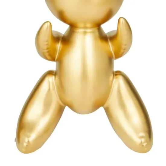 CosmoLiving by Cosmopolitan Set of 2 Gold Porcelain Glam Sculpture, 12" x 7" x 4" {5}