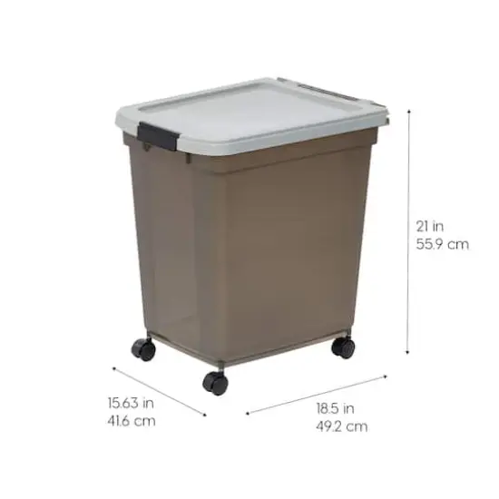 Iris&reg; 65qt. Gray Airtight Container with Buckle Lid {7}