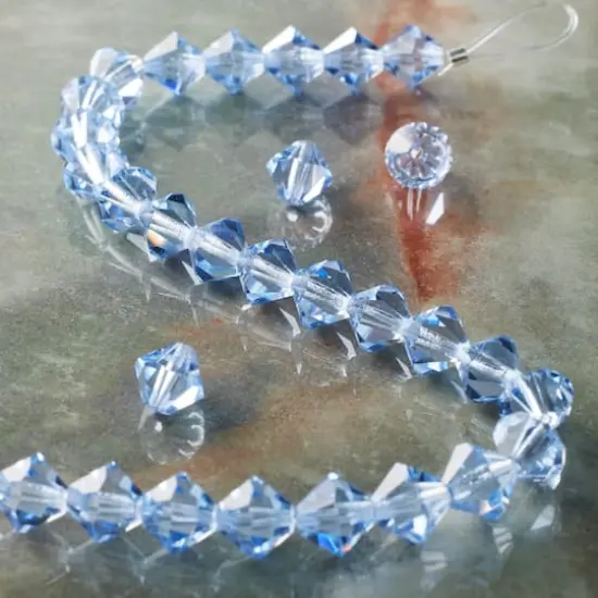 Preciosa Glass Crystal Bicone Beads, 8mm by Bead Landing&trade; Light Sapphire {3}
