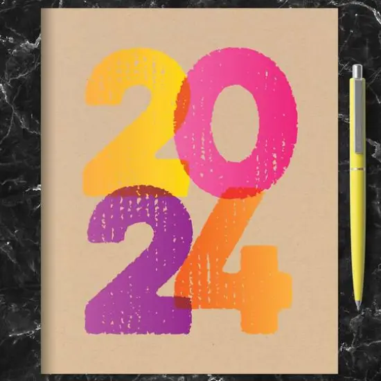 TF Publishing Medium 2024 Kraft Stamped Monthly Planner {5}