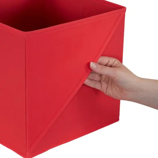 Household Essentials Storage Cubes with Diagonal Handle, 6ct. Red {8}