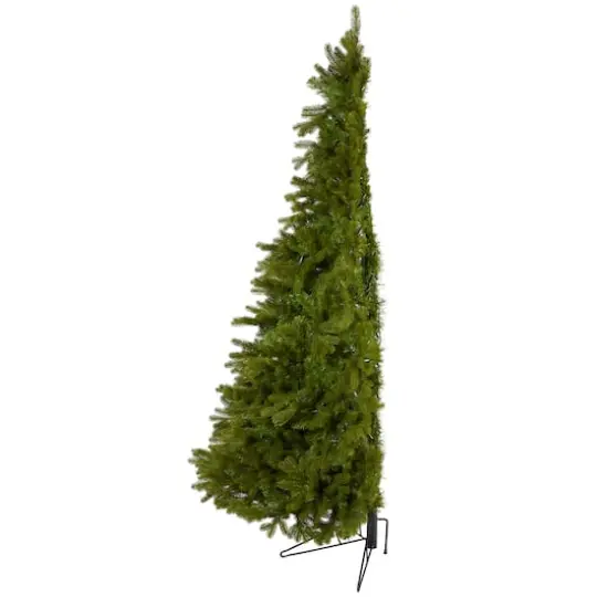 7ft. Pre-Lit Cambridge Spruce Flat Back Artificial Christmas Tree with Warm White Multifunction LED Lights {5}