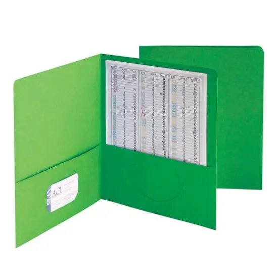 Smead&reg; Two-Pocket Heavyweight Folder, 25ct. Green {1}