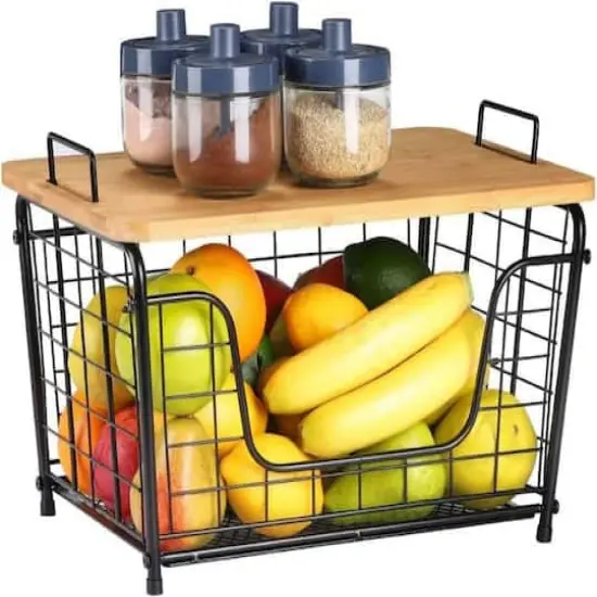 NEX&trade; 14" Organizer Bin with Bamboo Lid {1}