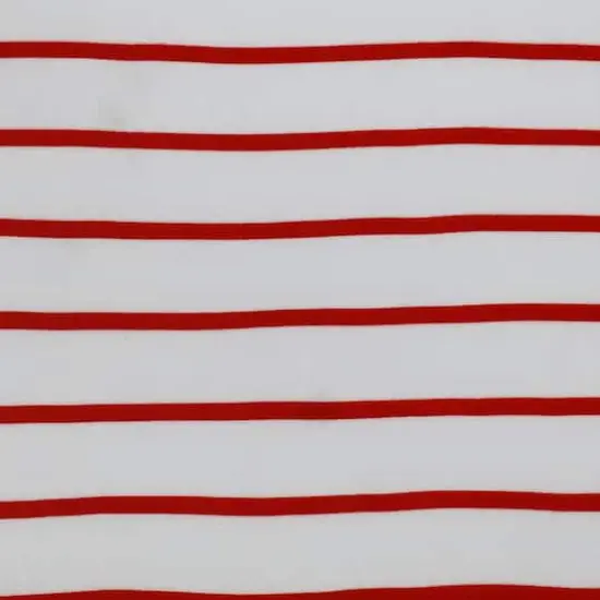 Fabric Merchants Red & White Stripes Double Brushed 4-Way Stretch Fabric {1}