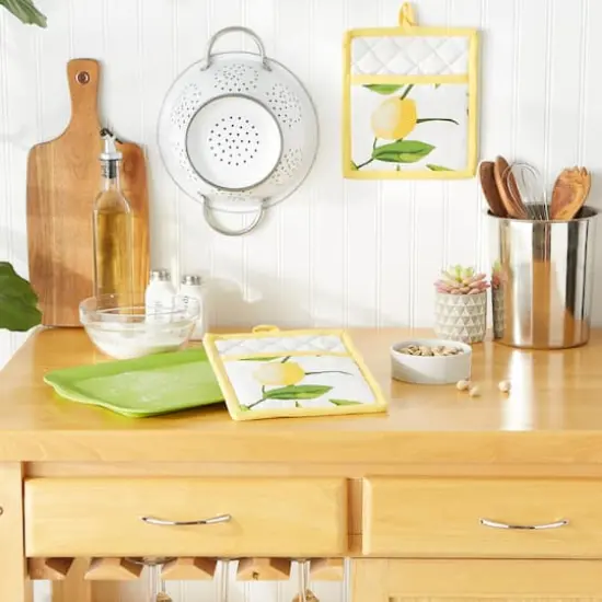 Lemon Bliss Print Potholder Set {5}