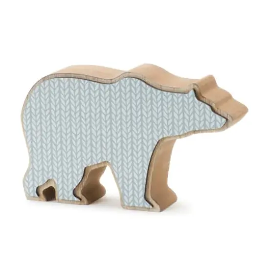 Wood Polar Bear Decor Set, 3" & 3.75" {4}
