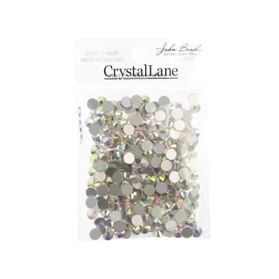 John Bead Crystal Lane SS30 Glass Round Flatback Rhinestones, 288ct. Crystal AB {4}