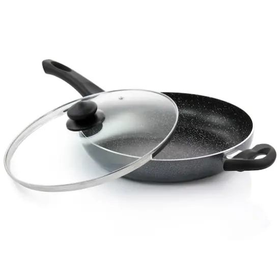 Oster Pallermo 3.5qt. Charcoal Aluminum Nonstick Sauté Pan with Lid {5}