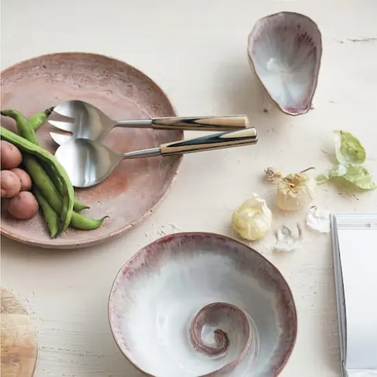 Hello Honey&reg; 6.5" Berry Stoneware Footed Bowl {4}