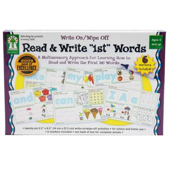 Write On/Wipe Off: Read & Write First Words Manipulative {1}