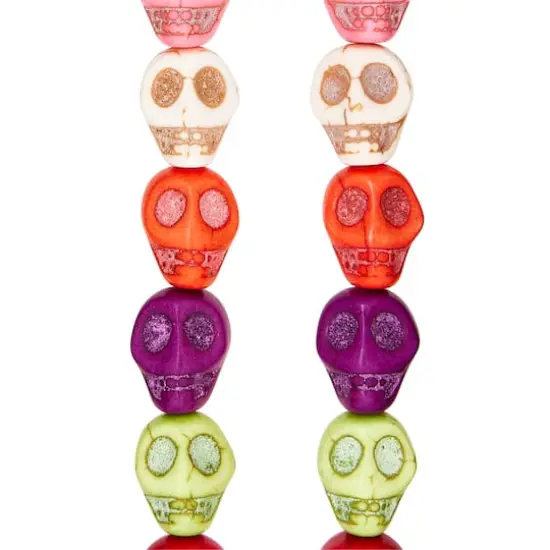 Multicolor Howlite Skull Beads, 12mm by Bead Landing&trade; {1}
