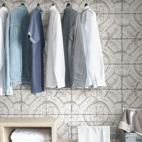 InHome Newport Tin Tile Peel & Stick Wallpaper {7}