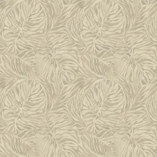 Tommy Bahama Zebra Leaf Peel & Stick Wallpaper Linen {1}