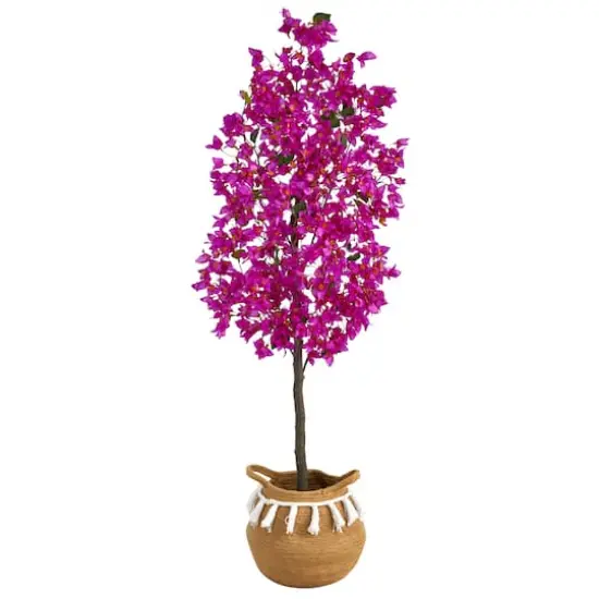 5ft. Artificial Bougainvillea Tree with Basket {1}