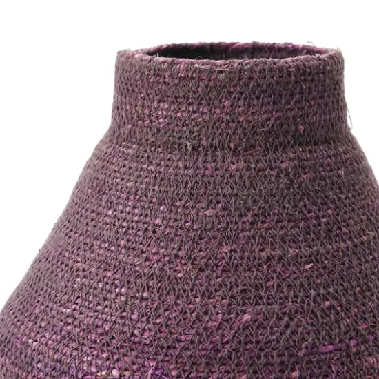 10.5" Lilac Hand-Woven Seagrass Basket {5}