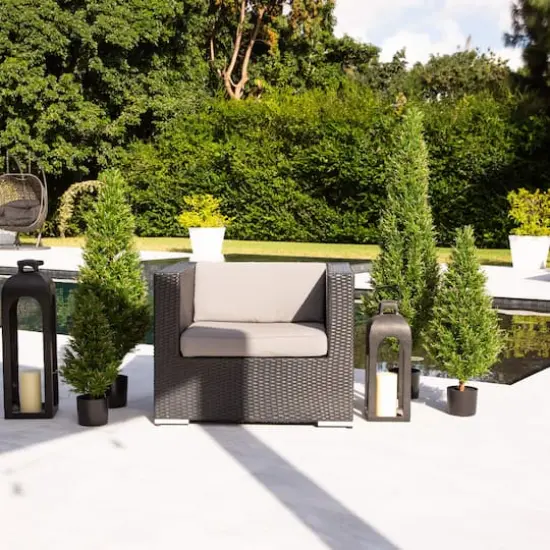 2ft. Potted UV Resistant Rosemary Cone Topiary Tree {6}