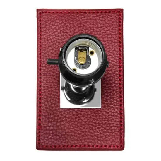 Lalia Home Lexington 21" Leather Table Lamp with USB Charging Port Red {11}