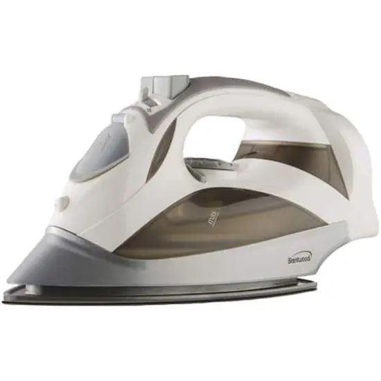 Brentwood 1,200W Nonstick Steam Iron with Retractable Cord White {4}