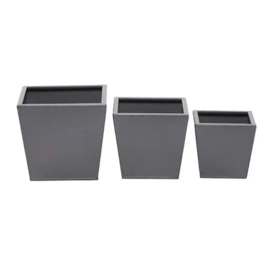 Grey Modern Planter, Set of 3" 8", 6", 5" {1}