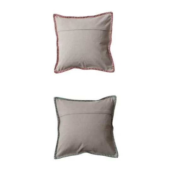 Hello Honey&reg; 18" Embroidered Tree & Star Woven Cotton Throw Pillow Set {4}