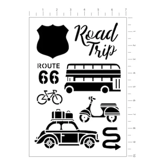 Road Trip Stencils, 7" x 10" by Craft Smart&reg; {4}